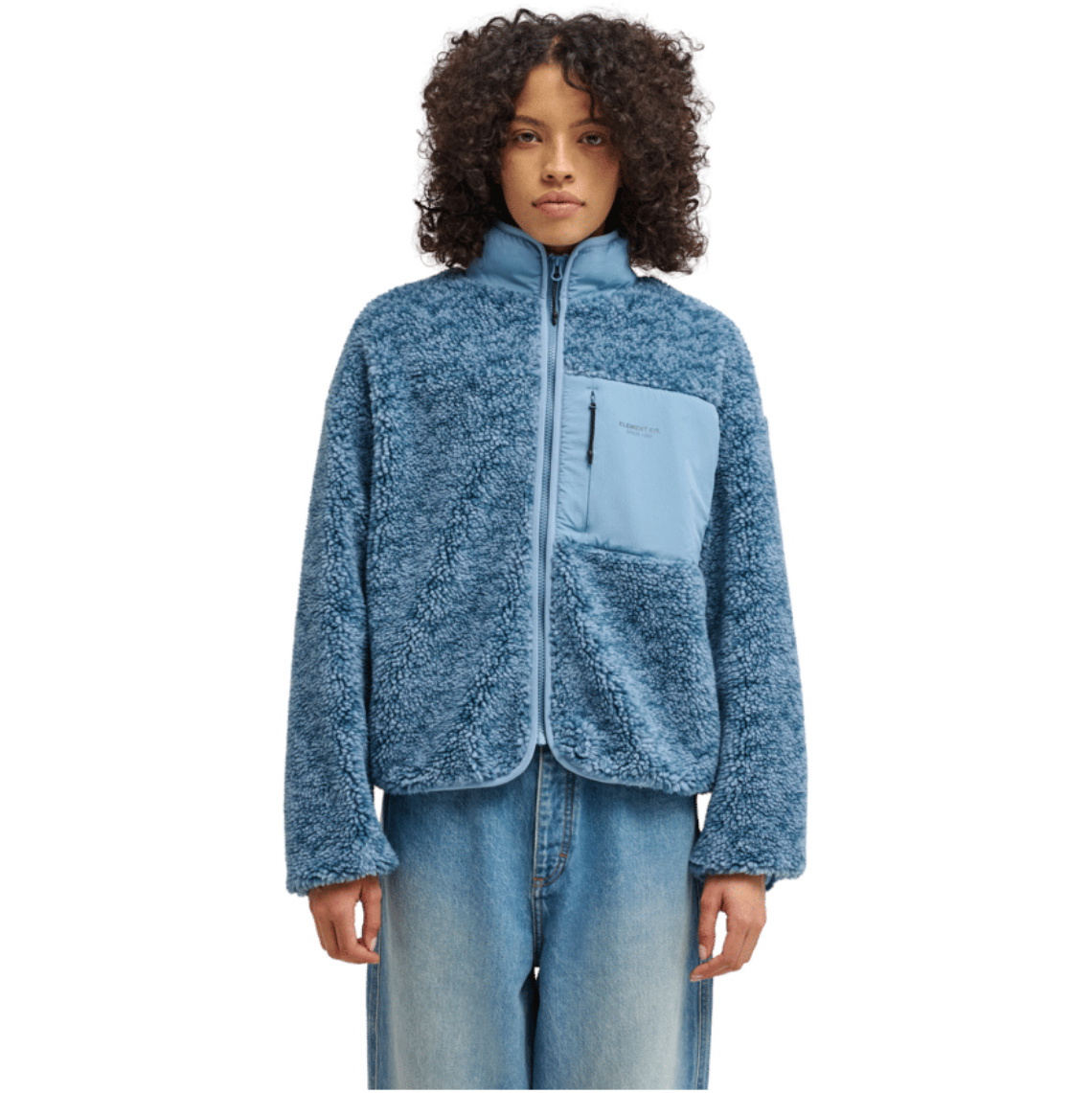 2026 Element Womens Oak Sherpa Fleece ELJJK00124 - Faded Denim